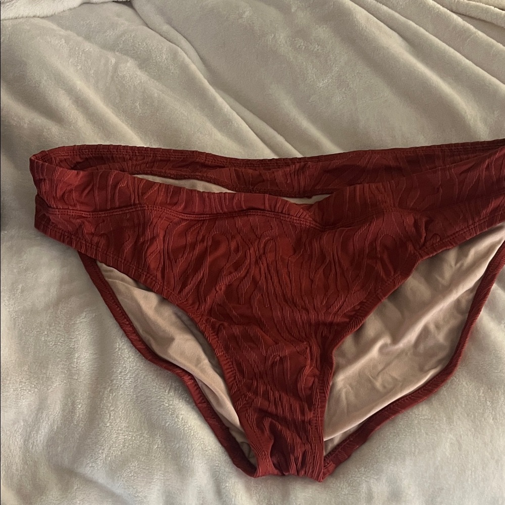 Rust colored Textured Bikini Bottom